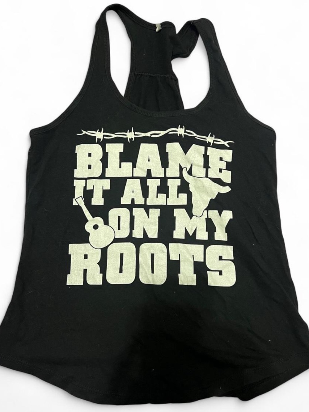 Garth Brooks “Blame it all on my roots” - women’s graphic tank medium